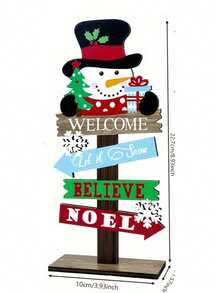 3件套木制圣诞装饰品 | 圣诞老人、雪人、驯鹿，色彩缤纷的艺术设计 | 传递节日祝福 | 无需电池，无需羽毛，桌面摆件，节日装饰，圣诞家居礼物，圣诞装饰品 - 彩色 - 查看 15