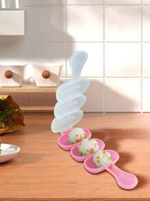 1 件可爱卡通猫形饭团制作器奶昔，配 1 件小饭勺，饭团摇晃器，球形饭团模具，饭团模具，儿童寿司制作器午餐便当，家庭厨房午餐小工具 - 彩色 - 查看 8