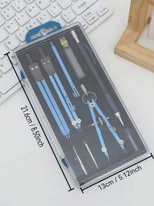 1 قطعة، طقم من 9 قطع بوصلة ملونة، بوصلة من سبيكة الألومنيوم ملونة للطلاب لرسم التصميم والتخطيط، طقم مكون من 9 قطع