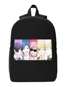 Yarichin B Club Anime Vibrant Printed Polyester Backpack - Sturdy Construction For Everyday Adventures - màu đen - Xem 2