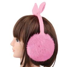 Women's Faux Fur Fleece Ear Muffs Winter Fleece Bow Valentines - Màu Hồng Tươi - Xem 4
