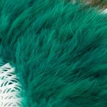 BABEYOND Roaring 20s Vintage Style Peacock & Black Marabou Feather Fan Flapper Accessories For Costume Halloween Dancing Party Tea Party Variety Show (Dark Green-White Rib) - 墨綠色 - 查看 3