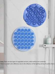Self-Adhesive Back Scrubber, Silicone Massage Pad With Suction Cup For Bath, Exfoliating & Scrubbing Dead Skin - Multicolor - View 12