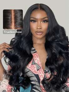 UNice Wigs 100% Human Hair Blendaway™ HD Lace Trueskin™ Base Bye-Bye Cap™ Wig With Drawstring Pre-Styled Pre Cut Pre Plucked Pre Bleached 13x4 Frontal Invisible Lace Front Body Wave Black Wigs For Women Unice Hair