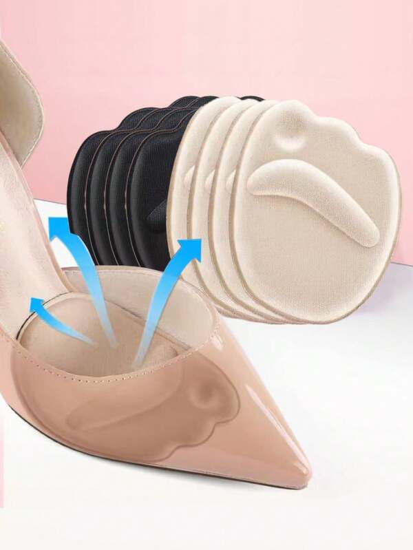 1-4 pares de cojines para los pies de tacón alto, plantillas antideslizantes para la parte delantera del pie, transpirables, protección y soporte para los pies de las mujeres