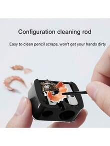 قطعتان/قطعة واحدة من مبراة أقلام المكياج ذات فتحتين، خيارات 4 ألوان مصغرة لمبراة مستحضرات التجميل للأقلام الحواجب والعيون والشفاه، مبراة محمولة بمقبض مضاد للانزلاق، مثالية لأطقم المكياج ولوازم المدرسة والصالونات، هدية رائعة للطلاب والفنانين والمبتدئين (عودة إلى المدرسة، هدايا جوارب عيد الميلاد)، مكياج، رخيصة، ديكور الغرفة، الحمام، السفر، غرفة النوم، اكسسوارات المكياج