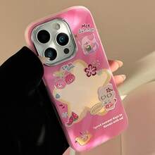 Carcasă de telefon Star, cu design aurit magenta și animale, pentru 16, rezistentă la șocuri, compatibilă cu Apple 15 Pro Max, 14, 13, 11, stil creativ și drăguț INS