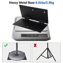 Pipe And Drape Photography Backdrop Stand Kit Adjustable Photo Background Stand 10ft X 8.5ft With Metal Base For Parties Weddings Birthday Party Events Photo Booth With 4 ClampsCarrying Bag. - như hình ảnh - Xem 4