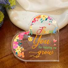 Centres de table Merci de m'avoir aidé à grandir Décoration en forme de cœur - Décoration de bureau mignonne, Décoration de bureau, Décoration de la maison, Cadeaux réfléchis pour les femmes, Cadeau de remerciement, Idéal pour la décoration du bureau, la décoration de la chambre, la décoration du salon, et excellent comme cadeau pour un enseignant ou pour des occasions comme la Journée de reconnaissance des enseignants, un anniversaire, ou simplement pour montrer sa gratitude.