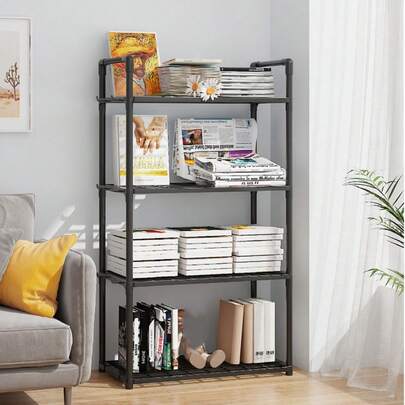 Organizador de armazenamento versátil - Fácil montagem, multicamadas para livros, roupas e muito mais - Design à prova de poeira para uso em escritórios, salas de aula e residências