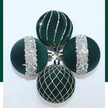 9PCS Glitter Sequin Christmas Balls Ornaments Velvet Christmas Balls Ornaments, 3.14"/80MM Flocked Christmas Tree Hanging Decorations For Xmas Decor Home Decor Christmas Decorations Room Decor Winter Christmas Decorations Home Christmas Gifts Christmas Decor - Multicolor - View 10