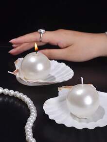 قطعة واحدة، شمع اللؤلؤ الصدفي، شموع العلاج بالروائح، شموع ديكور المنزل، شموع الزفاف، شموع العشاء الرومانسي الفاخرة بالروائح والؤلؤ، شموع صدفية بالروائح الجوية، هدايا مثالية للعطلات