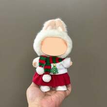 [Clothes Only] New Popular 17cm Dolls One, Two, Three Generations Labobo Dolls Can Wear Clothes Cute Christmas Lamb Casual Suit Clothes Set For Labubu