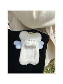 1 breloc drăguț cu rață, suport pentru card de identitate cu rață de pluș, husă de protecție pentru album foto instantaneu de 3 inci, rechizite școlare, înapoi la școală