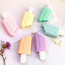 Cute Highlighter Creative Stationery 6 Mini Marker Pens School Supplies - 6根冰棒 - 查看 4