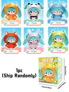 雨天毛绒盲盒：6款可爱动物连帽毛绒玩具（兔子、狐狸、熊猫、考拉、青蛙、小猫），毛绒玩具钥匙扣，完美装饰包包。这些可爱的动物连帽玩具采用优质毛绒面料制成，是动漫和毛绒玩具爱好者的完美收藏惊喜。它们也是馈赠亲朋好友的理想礼物，可作为桌面装饰，或为日常配饰增添一丝可爱气息。 - 彩色 - 查看 14
