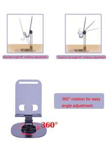 1/5/18pcs Customized Foldable Metal Phone Stand, Rotatable Desktop Holder Compatible With Various Phones, Non-Electric Gift For Family, Friends, Company Events - Multicolor - View 3