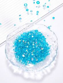 2MM-6MM, 5 Sizes Mix, 2000pcs/Pack, Non-HotFix, Multi Colors, Glue On Round Flatback Crystal Rhinestones Gems Jewelry Beads DIY Diamond Design Accessories Glitter Decal Decorations For Phone Cover,Clothes,Bag,Shoes, Handicraft Products.