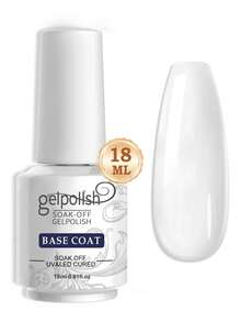 2瓶18毫升免擦洗凝胶底油和面油套装，光泽持久，适用于家庭美甲沙龙DIY，需配合UV/LED灯使用。1/2/3瓶装，包含免擦洗底油、哑光面油和面油。