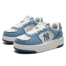 MLB Teniși unisex cu căptușeală groasă din denim vintage, pantofi sport casual ușori și confortabili, 3ASXV015N-50BLS