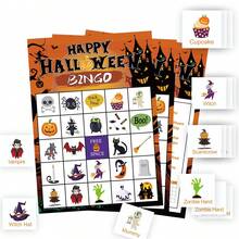 24 Players Halloween Bingo Cards,Halloween Party Game For Activities, School Carnivals, Office Events, Family Nights, And Holiday Entertainment,Halloween Party Supplies