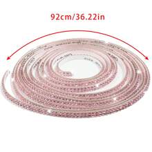 1码汽车钻石镶嵌装饰条DIY 1件 女士礼物 - 粉色 - 查看 7