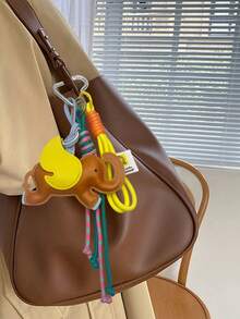 1 Móc khóa hình voi hoạt hình bằng da, mặt dây chuyền trang trí điện thoại, phụ kiện hành lý, quà tặng ngày lễ cho bạn bè, móc khóa trang trí ba lô du lịch, dây treo phụ kiện ô tô cho phụ nữ, móc khóa cho túi xách - Nhiều màu - Xem 5