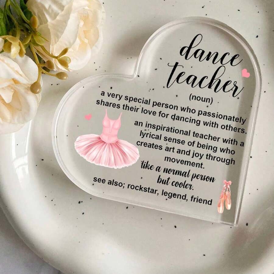 Centros de mesa, regalos únicos para maestros - Decoración de escritorio para maestros de danza, decoración de oficina para mujeres, decoración de habitación linda, decoración del hogar estética, regalos únicos para el cumpleaños de mujeres, regalos para maestros