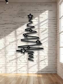 1pc Multi-Functional Metal Christmas Tree Wall Art - All-Season Indoor/Outdoor Decor For Christmas, Halloween, Easter & Thanksgiving Celebrations - Multicolor - View 6