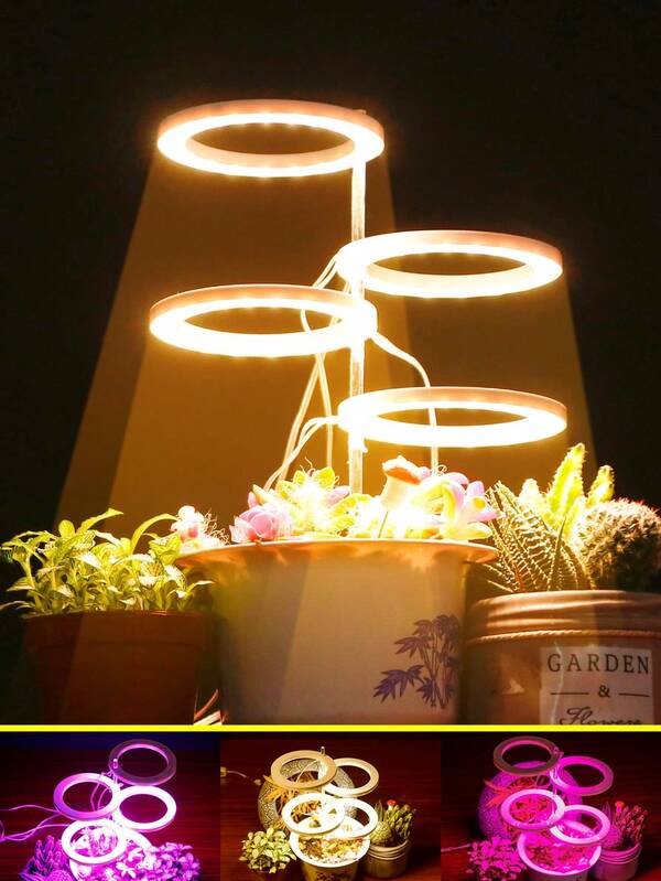 1/2/3/4 Köpfe LED Grow Light Vollspektrum Sonnenlicht/Rot Blau/Rosa USB 5V Innenraum dimmbar Topfpflanze Sukkulente Blume Grünpflanze Sämling Hydroponik Lampe 8/12/16 Stunden Zyklus Zeitschaltautomatik Profi Kaktus Bonsai Füllleuchten Einstellbare Helligkeit UV IR Gewächshaus Zelt Wachstums Box Obst Gemüse Kultivierung Beleuchtung 20/40/60/80 LEDs