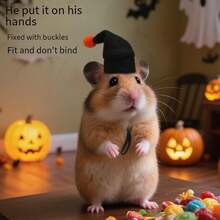 Hamster Hats With Scarf Set Guinea Pig Costume Accessories For Small Pets Snakes Lizards - Multicolor - View 3