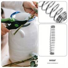 3 件套不锈钢弹簧修枝剪替换套装，左右花园修枝剪修理套件，耐用修枝剪弹簧修理配件 - 銀色 - 查看 7