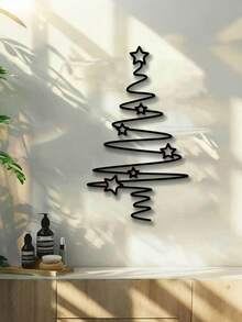 1pc Multi-Functional Metal Christmas Tree Wall Art - All-Season Indoor/Outdoor Decor For Christmas, Halloween, Easter & Thanksgiving Celebrations - Multicolor - View 2