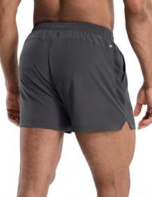 2 Pack Gym Shorts For Men Quick Dry Athletic Shorts With Brief Liner/Pockets For Running Workout Active, 3 Inch Inseam - Dark Grey/Light Grey - View 10