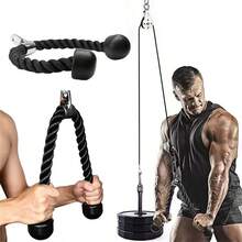 1PC Pull Down Rope Single Handle Triceps Biceps Strength Training Workout Attachment For Cable Machine Gym Fitness Pulley Workouts Equipment - Multicolor - View 2