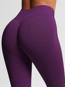 Women's Yoga Leggings, Low Waist Ribbed Yoga Tights, Fitness Leggings, Seamless Yoga Pants, Stretchy Sports Tights