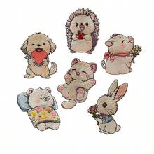 5pcs Embroidered Patch Badges, Adhesive Fabric Applique Patches For Kids Cartoon Clothes, Hats, Jackets, DIY, Butterfly, Bow, Cat Embroidery Patch Set, Applicable For Phone Cases, Bags, And Clothing Decoration - Photo Color - View 14