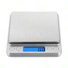 Digital Kitchen Food Scale Gram Scale 500g/0.01g, High Precision Kitchen Scale Multifunctional Stainless Steel Pocket Scale With Back-Lit LCD Display Tare PCS Features Silver