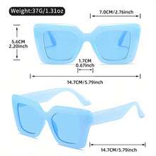 Oversized Cat Eye Fashion Glasses For Women Y2K Fashion Street Style Props Glasses Vacation Beach Party - 粉色 - 查看 3