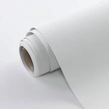 1 Roll Matte White Contact Paper, Self-Adhesive Removable PVC Wallpaper, Suitable For Kitchen, Bedroom, Living Room, Countertop, Furniture, 15.74 Inches X 196.85 Inches