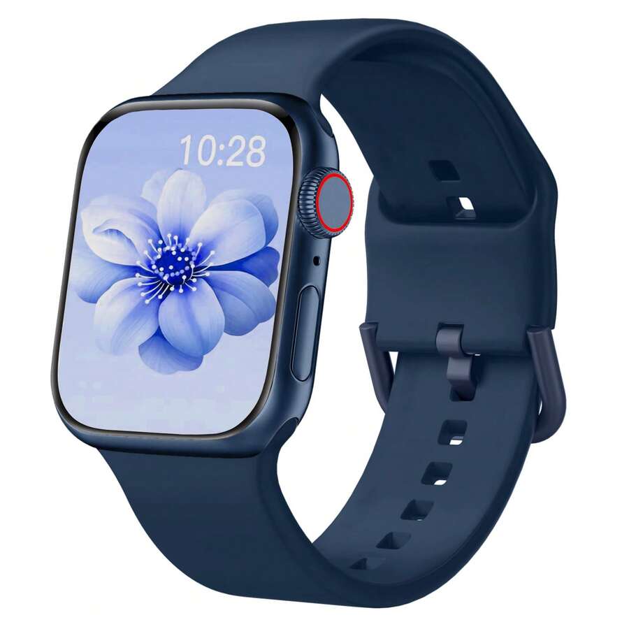 運動手錶錶帶,相容 38mm 40mm 41mm 42mm 44mm 45mm 49mm 中性款,柔軟矽膠錶帶,適用於 Series 9/8/7/6/5/4/3/2/1/SE/Ultra - 深淵藍 - 查看 1