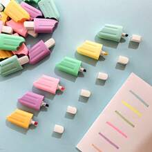 Cute Highlighter Creative Stationery 6 Mini Marker Pens School Supplies - 6根冰棒 - 查看 1