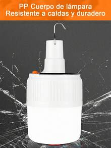 1 Pieza Luz Led Para Tienda De Campaña Recargable Por Usb, Lámpara solar LED con para camping,Súper Brillante Con Gancho Para Colgar, Luz Portátil De Ahorro De Energía Led Con Batería Recargable, Perfecto Para Acampar Al Aire Libre, Pescar, Reparar Coches, Iluminación De Emergencia, Puestos De Mercado Nocturno, luces portátiles para exteriores, accesorios de camping. - Multicolor - Ver 8