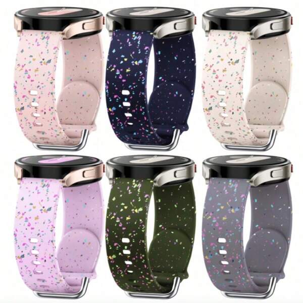 Bands Compatible With Samsung Galaxy Watch 7/ FE/ 6/5/ 4/ Active 2 40mm 44mm/ 5 Pro 45mm/ Watch 6/4 Classic 43mm 47mm 42mm 46mm, 20mm Soft Silicone Replacement Watch Band For Women