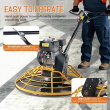 Gas-Powered Walk-Behind Concrete Power Trowel, 5.5 HP  Engine With Float Pan & 4 Blades - 35.4 Inches - View 6