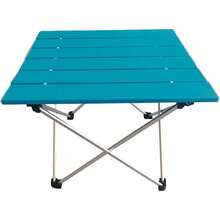 1 pieza Mesa plegable de aleación de aluminio portátil para acampada al aire libre, superficie mate ligera