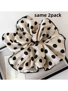 1 chiếc dây buộc tóc cỡ lớn chấm bi cổ điển - Dây buộc tóc bằng vải nhăn cỡ lớn, phụ kiện tóc kiểu retro, cần thiết cho phụ nữ (Dùng hàng ngày/công sở/tiệc tùng | Thiết kế nhăn thủ công), dây buộc tóc, phụ kiện tóc, phụ kiện đội đầu, dây buộc tóc đuôi ngựa. - Nhiều màu - Xem 13