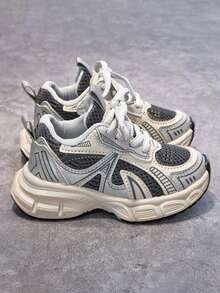 1 Pair Kids' Popular Sports Shoes, Autumn/Winter New Mesh Breathable Boys' Soft Bottom Non-Slip Casual Shoes, Girls' Shoes, Sneakers