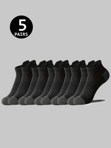 5/10/20 Pairs Men's Black & White Outdoor Sports Mid-Calf Socks, Daily Fitness Casual Socks, Running Socks, Sports Socks, Spring/Summer/Autumn/Winter, Fall