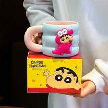 CRAYON SHINCHAN 蜡笔小新官方陶瓷杯，情侣生日礼物，家用和办公室用水杯